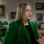 Hope’s green coat on The Bold and the Beautiful