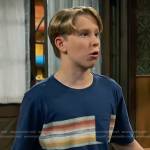 Jake’s blue striped tee on Bunkd