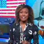 Janai’s black floral shirtdress on Good Morning America