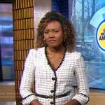 Janai’s white tweed dress on Good Morning America