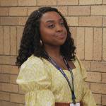 Janine’s yellow leopard print dress on Abbott Elementary