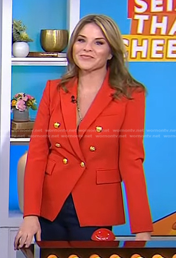 Jenna’s red double breasted blazer on Today