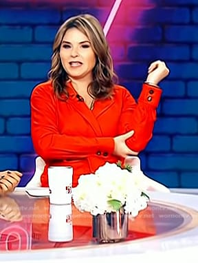 Jenna's red wrap jumpsuit on Today