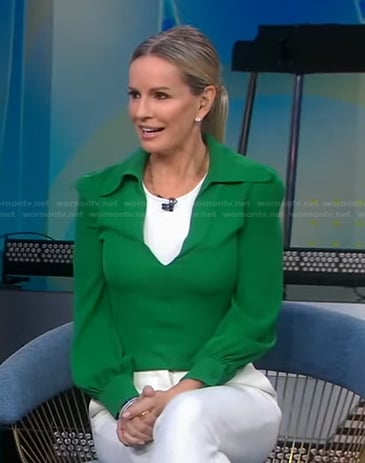 Jennifer’s green blouse on Good Morning America