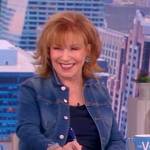 Joy’s distressed denim jacket on The View