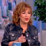 Joy’s black leather jacket on The View