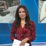 Kaylee Hartung’s red twisted blouse on Today