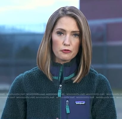 Kayna Whitworth’s green fleece jacket on Good Morning America