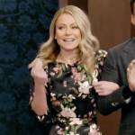 Kelly’s black floral dress on Live with Kelly and Ryan
