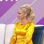 Kristin Chenoweth’s yellow satin mini dress on Today