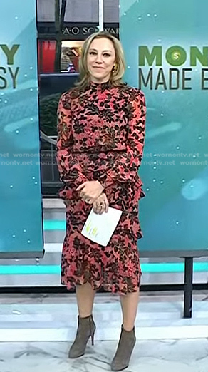 Kristin O’Keeffe Merrick’s pink floral ruffle dress on Today
