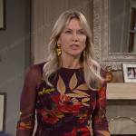 Kristen’s floral mesh dress on Days of our Lives