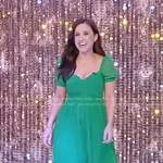 Lacey Chabert’s green midi dress on Tamron Hall Show