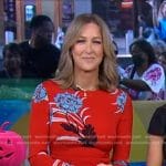 Lara’s red floral dress on Good Morning America