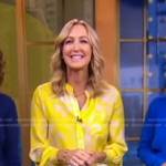 Lara’s yellow floral blouse on Good Morning America