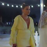 Larsa’s yellow ruffled mini dress on The Real Housewives of Miami