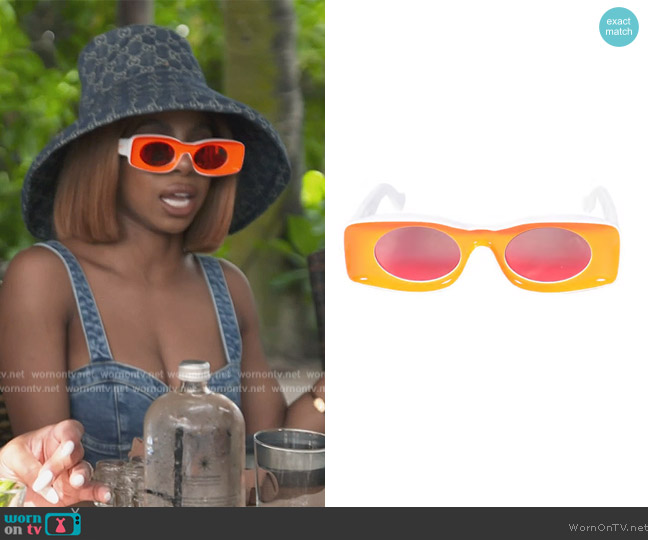 Loewe Two-tone Sunglasses worn by Candiace Dillard Bassett on The Real Housewives of Potomac