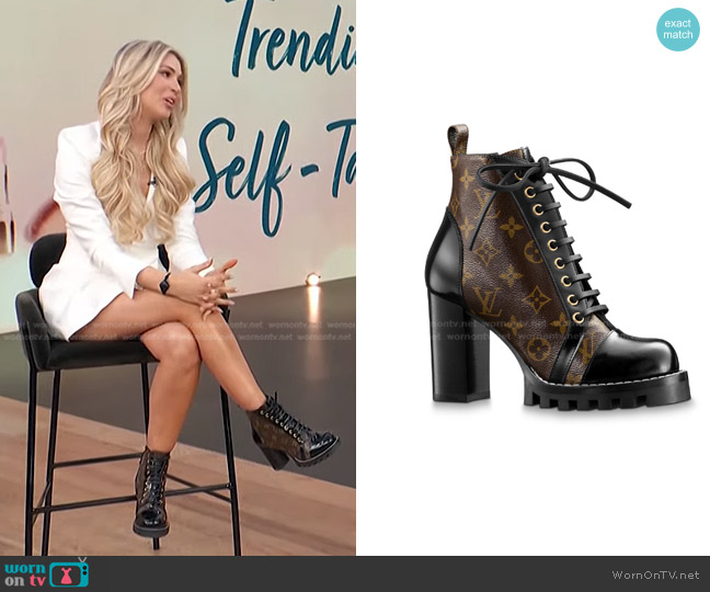Louis Vuitton Star Trail Ankle Boot worn by Isabel Alysa on Access Hollywood