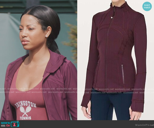 Lululemon Define Jacket worn by Thea (Camille Hyde) on All American Homecoming