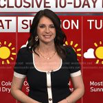 Maria’s black contrast trim button dress on Today