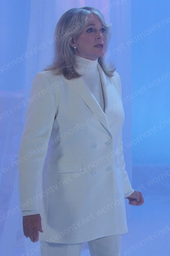 Marlena’s white double breasted blazer on Days of our Lives