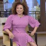Mel B’s pink checkerboard dress on Live with Kelly and Ryan