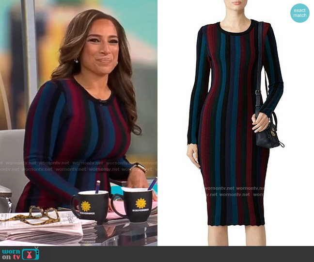 Milly Striped Dress worn by Michelle Miller on CBS Mornings