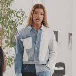 Nathaniel’s colorblock denim jacket on All American Homecoming