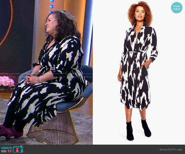 Nic + Zoe Monochrome Mood Live In Dress worn by Marjorie Ingall on Good Morning America