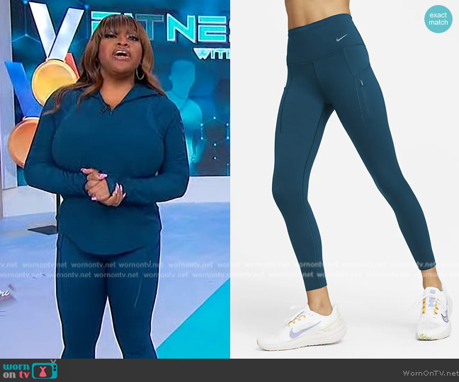 Nike Firm-Support High-Waisted 7/8 Leggings with Pockets worn by Sherri Shepherd on Sherri