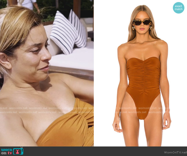 Norma Kamali Slinky Marissa One Piece worn by Robyn Dixon on The Real Housewives of Potomac