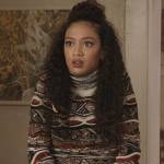 Olivia’s printed turtleneck sweater on All American