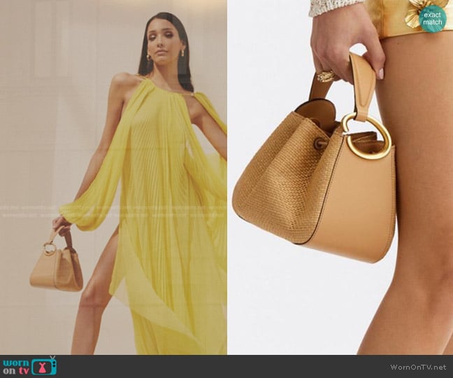 Oscar de la Renta O Handle Raffia Bag worn by Luna La (Zión Moreno) on Gossip Girl