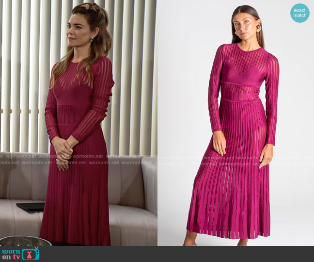 Paola Bernardi Betina Dress worn by Victoria Newman (Amelia Heinle) on The Young and the Restless