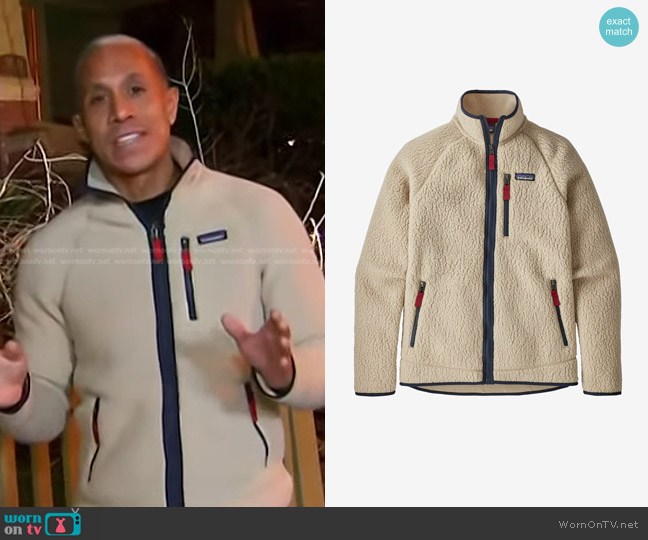 Patagonia Retro Pile Fleece Jacket worn by Miguel Almaguer on Today