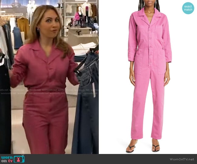 WornOnTV: Lori’s pink utility jumpsuit on Good Morning America | Lori