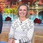 Dylan’s white printed sweater dress on Today