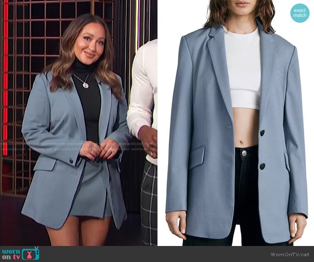 Rag & Bone Charles Twill Blazer worn by Adrienne Houghton on E! News