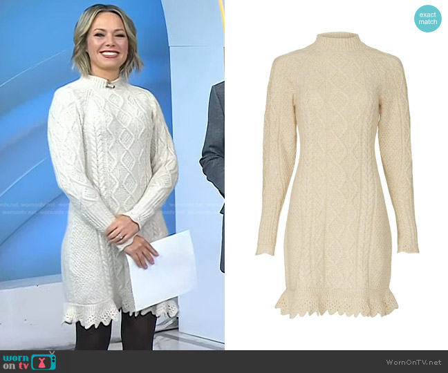 Polo Ralph Lauren Aran Cable Knit Dress worn by Dylan Dreyer on Today