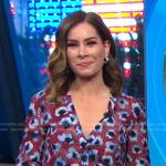 Rebecca’s red floral blouse on Good Morning America