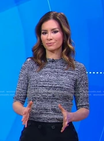 Rebecca’s space dye ribbed top on Good Morning America