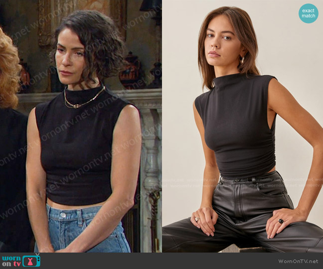 Reformation Lindy Knit Top worn by Sarah Horton (Linsey Godfrey) on Days of our Lives