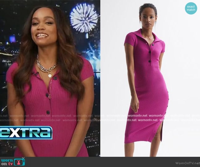 Reiss Mason Dress worn by Rachel Lindsay on Extra