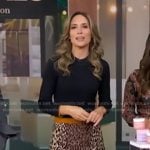Rhiannon Ally’s black leopard dress on Good Morning America