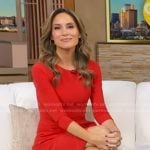 Rhiannon Ally’s red gathered dress on Good Morning America
