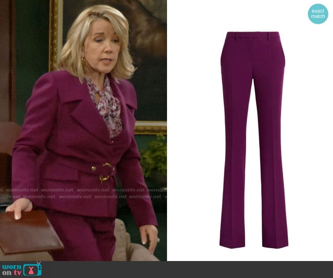 Roberto Cavalli Flared Trousers worn by Nikki Reed Newman (Melody Thomas-Scott) on The Young and the Restless