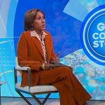 Robin’s orange corduroy suit on Good Morning America