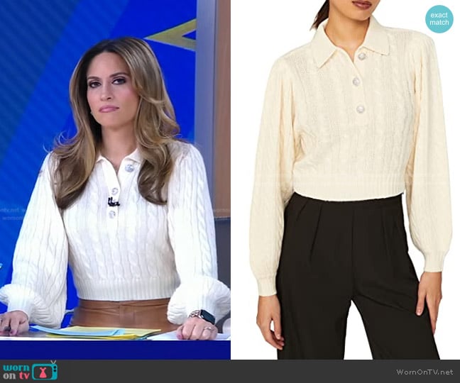 Ronny Kobo Jael Knit Sweater worn by Rhiannon Ally on Good Morning America