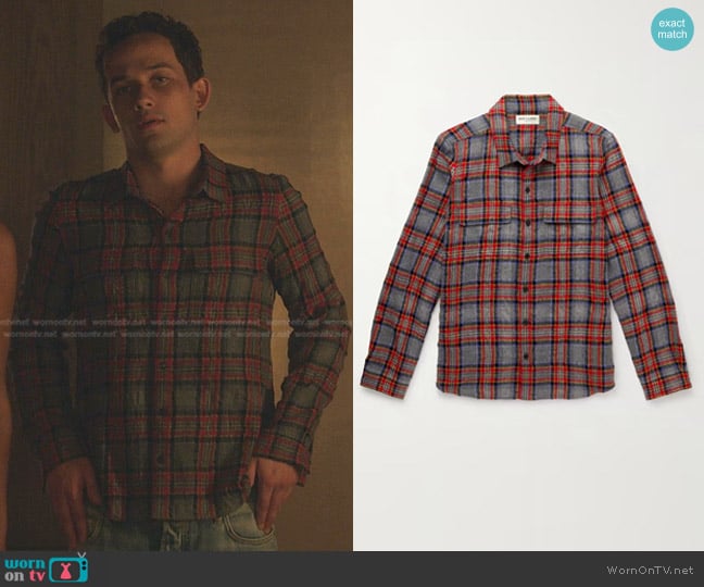 Obie’s grey plaid shirt on Gossip Girl