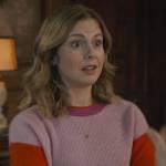 Sam’s pink colorblock sweater on Ghosts